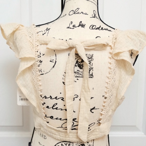 Free People Bohemian embroidered crochet lace insert VACATION PERFECTION - Picture 10 of 16